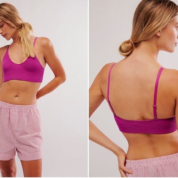 NWOT Free People The Rib Reach For Triangle Bra XS/S Seamless Pull On Voop - Picture 3 of 15